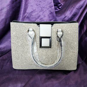 Floral Lace Embossed Handbagag